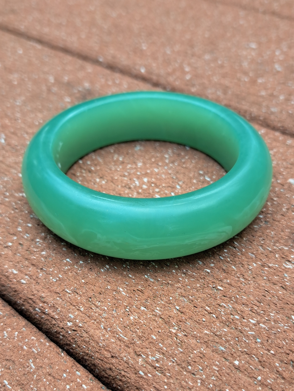 Green Agate Style Bangle Bracelet